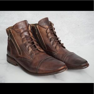 BED|STÜ Bonnie Lace up handmade leather boot, sz 7